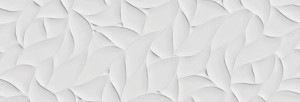 Porcelanosa Deco Blanco Oxo 33x100: Matte Weiße 3D Wandfliesen