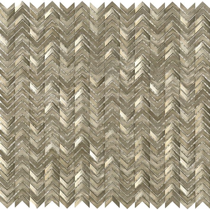 Mozaika Metalowa Szczotkowana Gravity Chevron 3D Złota 30x29,8 103533