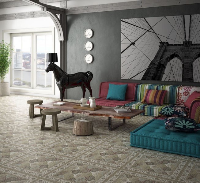 Płytki patchworkowe wzorzyste Aparicl Kilim Single Nat. Mos. 29,75X29,75 66328