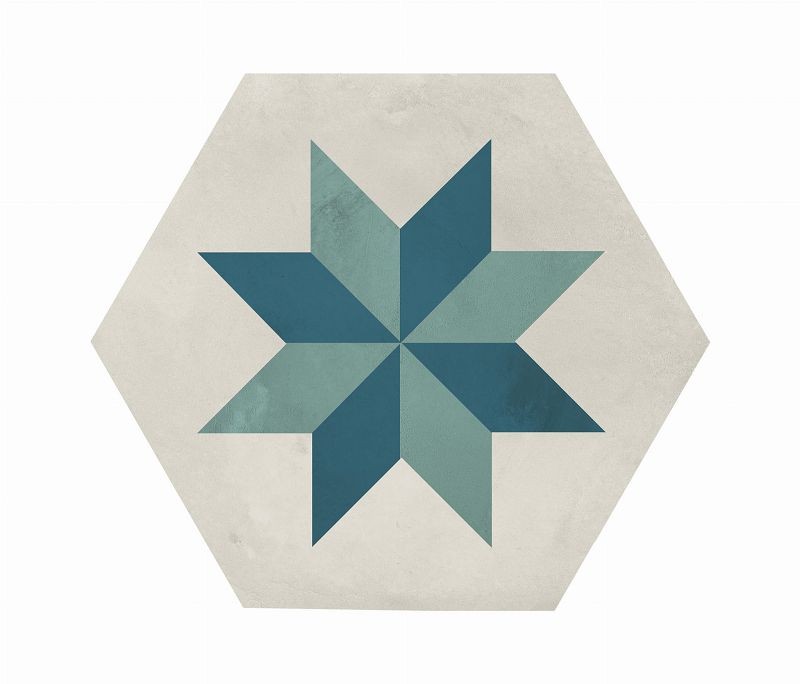 Marca Corona Terra Art Mix Oceano/Cielo Esagona 25x21,6 I415 płytki heksagonalne 144389