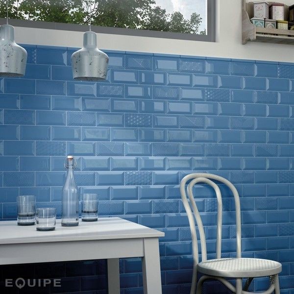 Equipe Metro Blue 7,5x15 płytka ścienna 158997