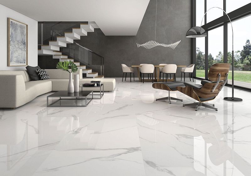 ITT White Soul Shiny Rect. 75x75 płytka imitująca marmur 135469