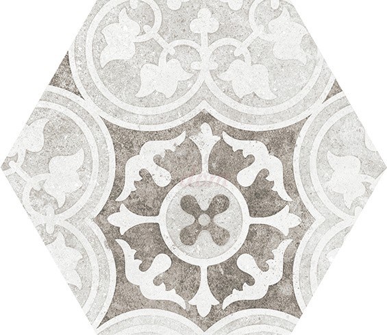 Gresy heksagonalne wzorzystę bez EQUIPE HEXATILE CEMENT GARDEN GREY 17.5X20 9164