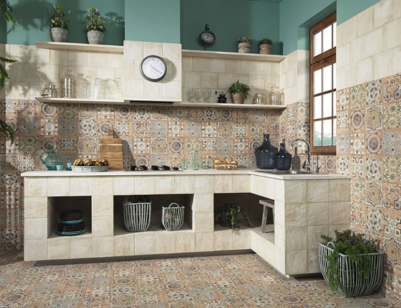 Płytki łazienkowe wrzoryste rdzawe Mainzu Forli Decor Sforza 20x20 55162