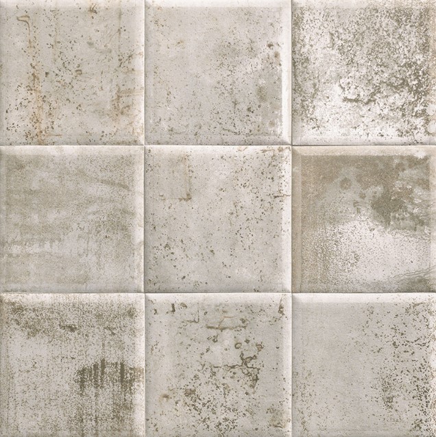 Płytki metalizowane szare Mainzu Tin Tile grey 20x20 56647