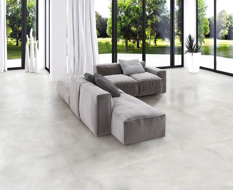 Absolut Keramika Sajalin Grey 80x80 płytka imitująca marmur 108062