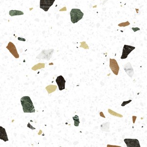 Keros Tritato Blanco 25x25 Terrazzo-Fliese