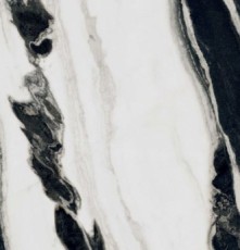 Płytki podłogowe marmur białe z czarną żyłą Florim Floor Gres B&W_Marble Wave Nigh Gloss 60x60 94050