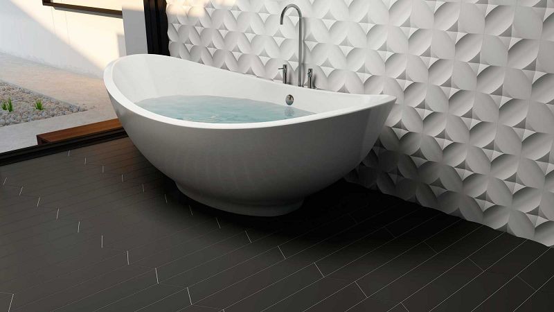 WOW Chevron Floor B Graphite Matt 9,8x52,2 płytka podłogowa 165934