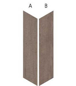 WOW Chevron A Holz Dunkel 9,8x52,2 Fliese Holzoptik